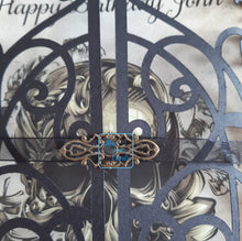 Load image into Gallery viewer, Gothic skull ornate gatefold card