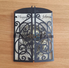 Load image into Gallery viewer, Gothic skull ornate gatefold card