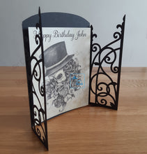 Load image into Gallery viewer, Male Gothic skull ornate gatefold card