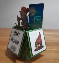 Load image into Gallery viewer, Zombie gnome pop up box card