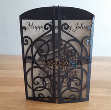 Load image into Gallery viewer, Male Gothic skull ornate gatefold card