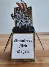 Load image into Gallery viewer, Celtic / Viking ship pop up box card