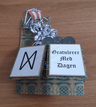 Load image into Gallery viewer, Celtic / Viking ship pop up box card