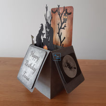 Load image into Gallery viewer, Witch cauldron 3d pop up box card