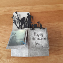 Load image into Gallery viewer, Zombie horror graveyard pop up box card