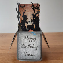 Load image into Gallery viewer, Witch cauldron 3d pop up box card