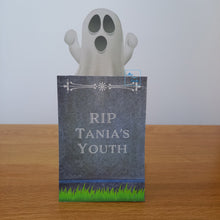 Load image into Gallery viewer, Ghost and gravestone pop out card