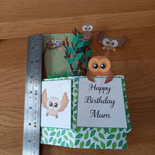 Load image into Gallery viewer, Owl pop up box card