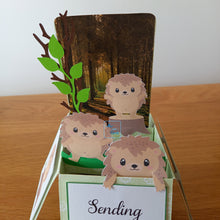 Load image into Gallery viewer, Hedgehog pop up box card