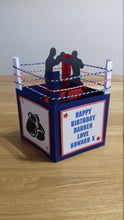 Load image into Gallery viewer, Boxing ring with boxers pop up box card