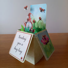 Load image into Gallery viewer, Gnome gonk ladybird ladybug pop up box card