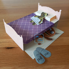 Load image into Gallery viewer, Cute monster peeking out from under a bed