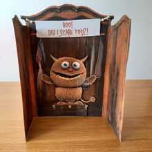 Load image into Gallery viewer, Closet wardrobe cute monster card