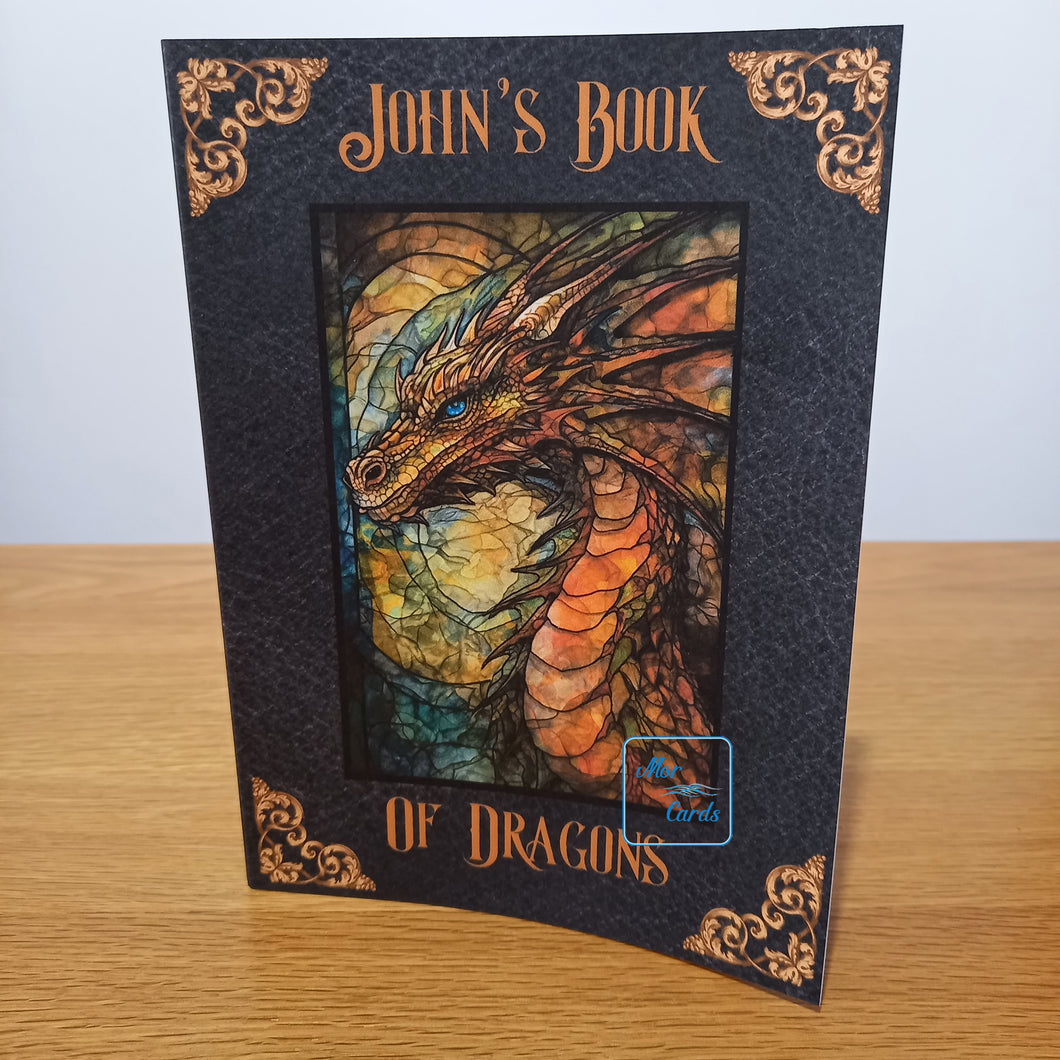 Book of Dragons 3d book card