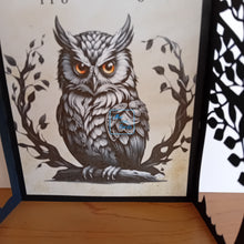Load image into Gallery viewer, Owl tree gatefold card
