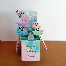 Load image into Gallery viewer, Pastel ghost pop up box card
