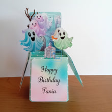Load image into Gallery viewer, Pastel ghost pop up box card
