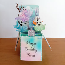 Load image into Gallery viewer, Pastel ghost pop up box card
