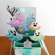 Load image into Gallery viewer, Pastel ghost pop up box card
