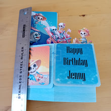 Load image into Gallery viewer, Summer skeleton pop up box card
