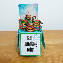 Load image into Gallery viewer, Grumpy Christmas bears pop up box card
