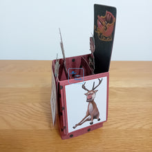 Load image into Gallery viewer, Grumpy, drunk Santa pop up box card
