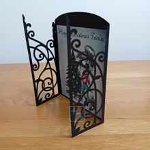 Load image into Gallery viewer, Goth girl Christmas gatefold card
