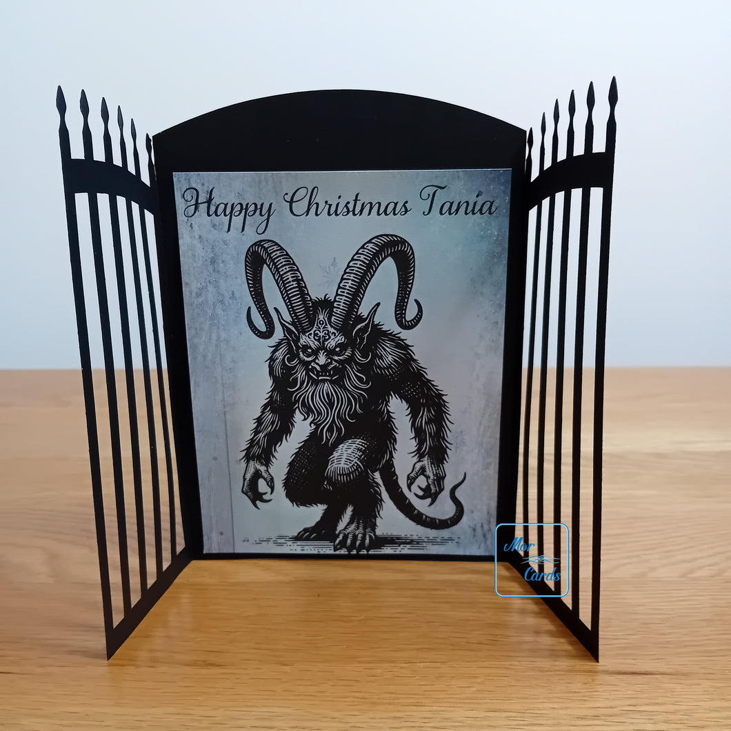 Krampus gatefold card