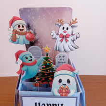 Load image into Gallery viewer, Christmas ghost pop up box card
