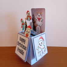 Load image into Gallery viewer, Christmas ghost pop up box card
