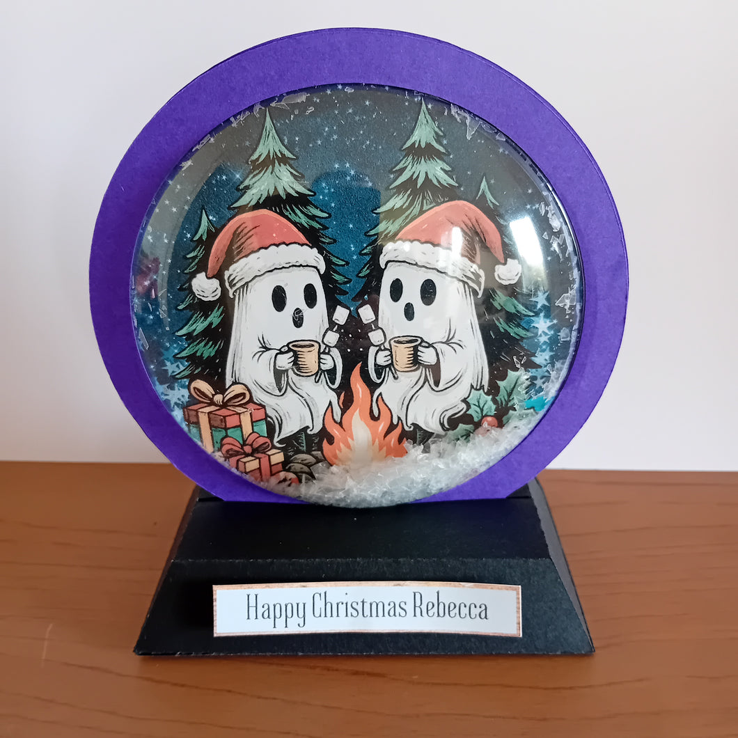 Christmas Ghost Snowglobe card