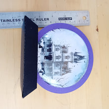 Load image into Gallery viewer, Gothic house snowglobe card
