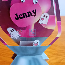 Load image into Gallery viewer, Ghost lava lamp with hearts
