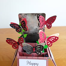 Load image into Gallery viewer, Gothic butterfly pop up box card
