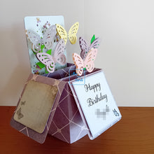 Load image into Gallery viewer, Butterfly pop up box card
