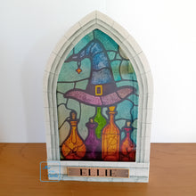 Load image into Gallery viewer, Stained glass window Witch Hat
