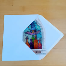 Load image into Gallery viewer, Stained glass window Witch Hat

