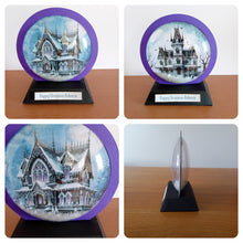 Load image into Gallery viewer, Gothic house snowglobe card

