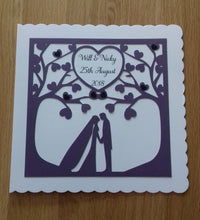 Load image into Gallery viewer, Wedding tree &amp; couple Wedding or Anniversary card
