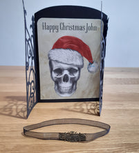 Load image into Gallery viewer, Santa Skull gatefold card
