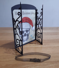 Load image into Gallery viewer, Santa Skull gatefold card
