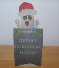 Load image into Gallery viewer, Christmas ghost and gravestone pop out card
