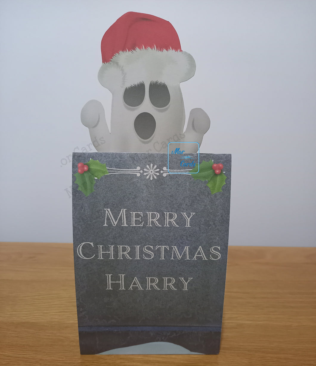 Christmas ghost and gravestone pop out card