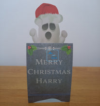 Load image into Gallery viewer, Christmas ghost and gravestone pop out card
