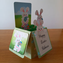 Load image into Gallery viewer, Easter bunny pop up box card
