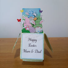 Load image into Gallery viewer, Easter gnome / gonk pop up box card
