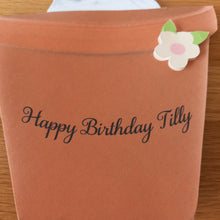 Load image into Gallery viewer, Rabbit bunny in a flower pot pop out card
