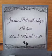 Load image into Gallery viewer, Gothic bat, skull or ghost baby shoes exploding box card
