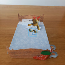 Load image into Gallery viewer, Christmas Monster under the bed pop up box card

