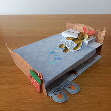 Load image into Gallery viewer, Christmas Monster under the bed pop up box card
